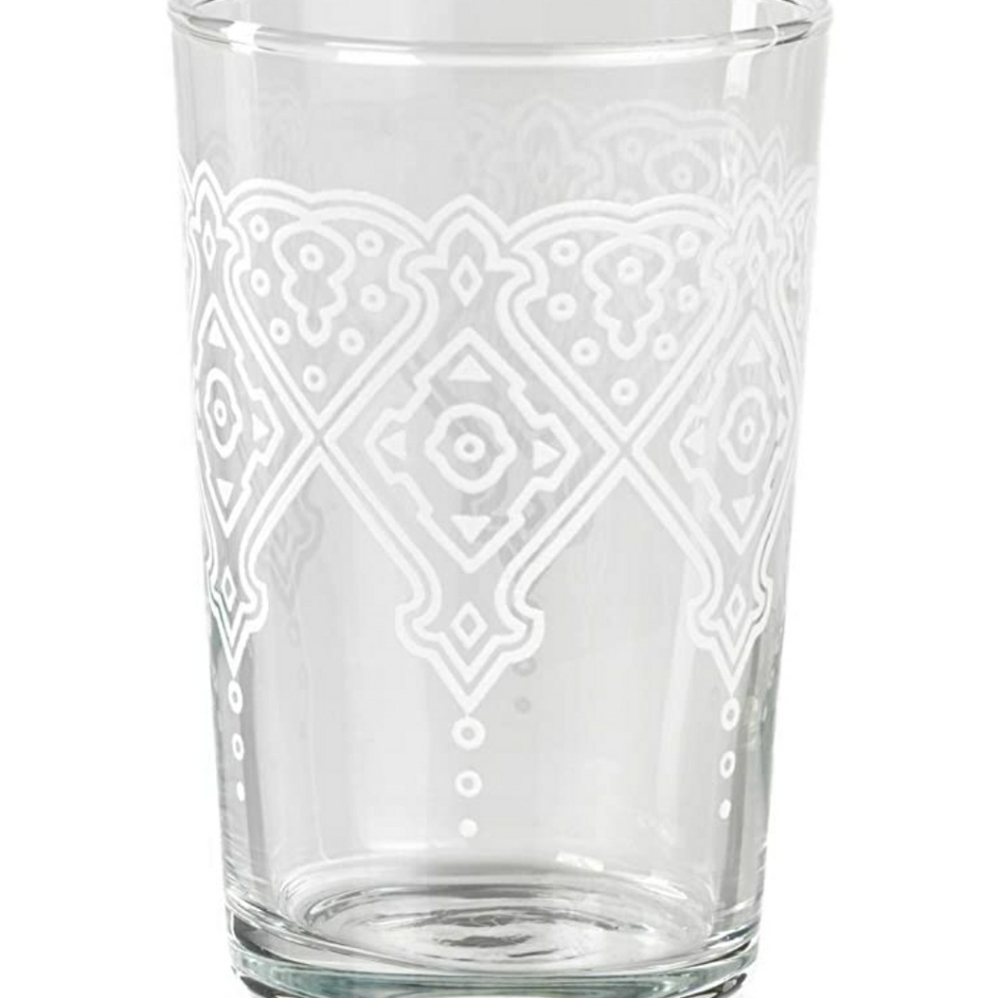 ZODAX Mazagran Glass Votive Tealight Candle Holders White Etched Set/6 Brand New - Picture 3 of 7